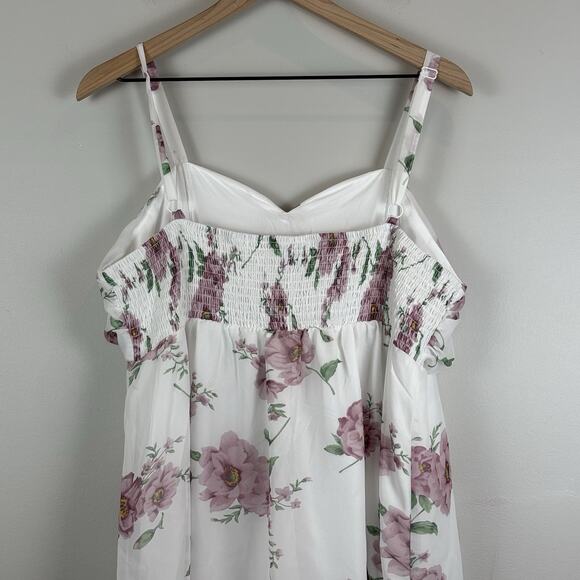 Bloomchic Floral Print Midi Dress Women 14-16 Babydoll Cottage Boho Straps Flowy - Picture 6 of 11